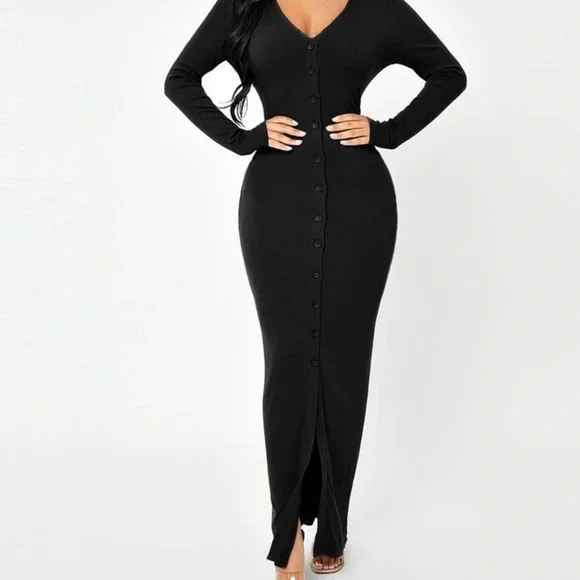 Dresses | Button Through Rib Knot Bodycon Maxi Dress | Poshmark Dresses | Button Through Rib Knot Bodycon Maxi Dress | Poshmark